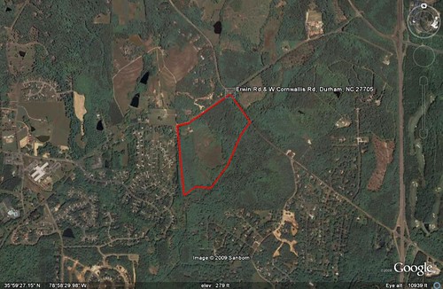 proposed HS site in red (underlying by GE; marking by me)