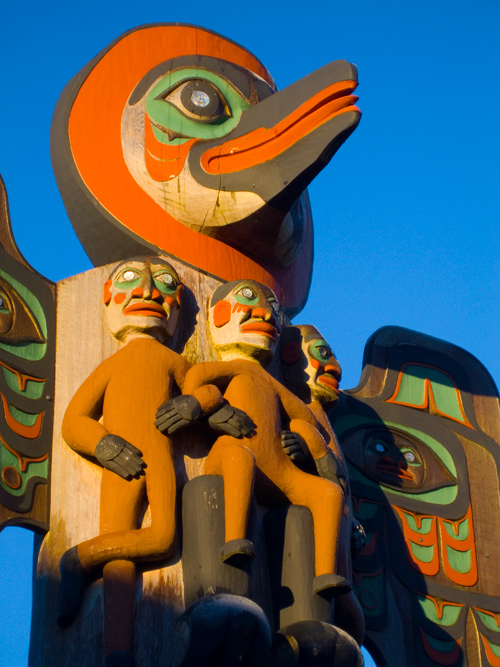 morning totem, Ketchikan, Alaska