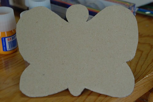 butterfly puppet cardboard base