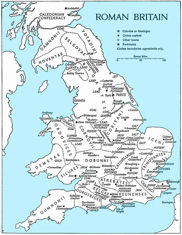 Fig. 2. Map of Roman Britain (Sheppard Frere, Oxford University)