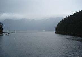 Bowen Island and the coast mountains on a rainy day, like Northern Iran's Caspian region, again reminding Iranians of home.