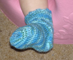 one little blue sock