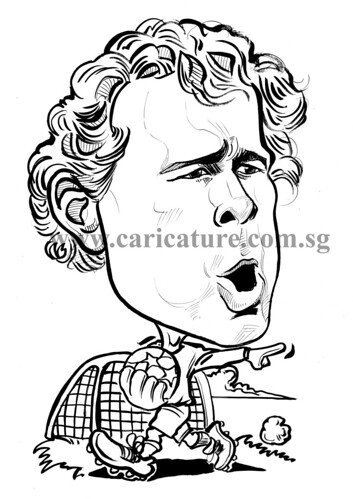 Caricature of Jens Lehman ink watermark