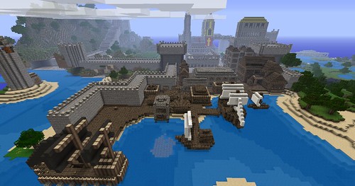 Minecraft Screenshots－Huge Minecraft Castle Town