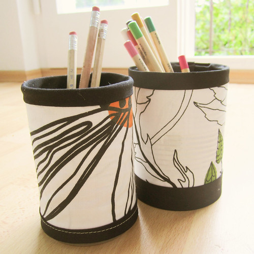 Decorated pencil cups for #30daysofcreativity