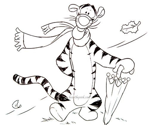 Coloring Pages Winnie The Pooh And Friends. umbrella coloring page