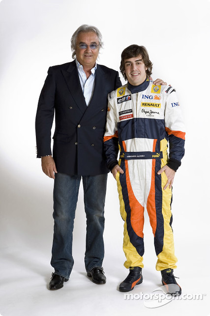 Flavio Briatore y Fernando Alonso.