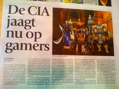 "CIA hunts gamers" story in Dutch Paper