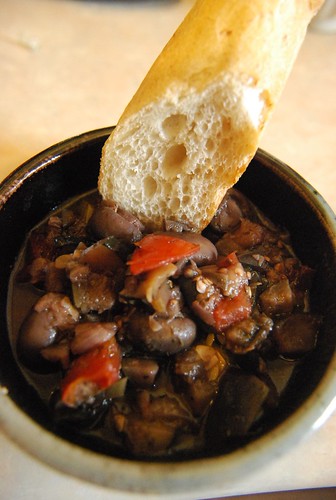 Ratatouille-type dish with baguette