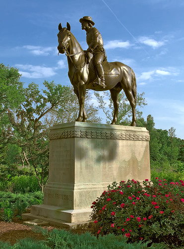 General Franz Sigel statue, in Forest Park, Saint Louis, Missouri, USA