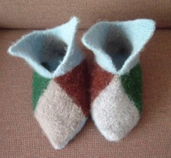 Felted slippers after