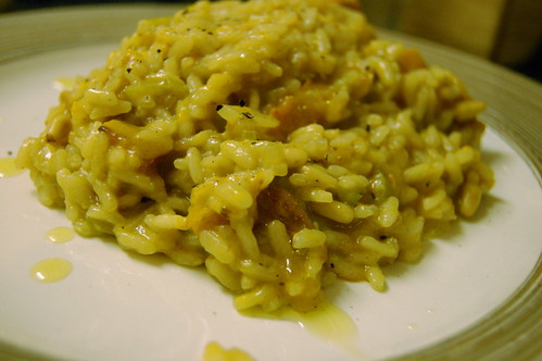 Butternut squash and pine nut risotto