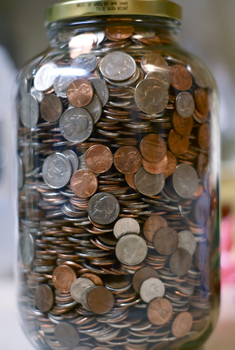 Trip Coinage in a One Gallon Jar by Seth Dillingham