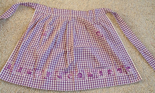 vintage thrifted apron apron