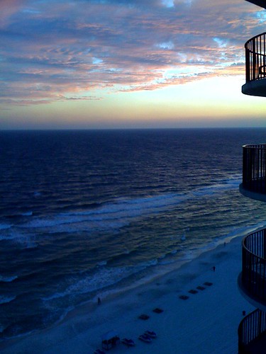 The sunset on our first day in PCB