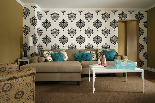wallpaper interior design. modern wallpaper living room