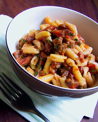 Sardinian pasta w pork & tomato sauce