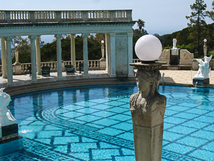 outdoor pool at hearst castle, san simeon, north of cambria