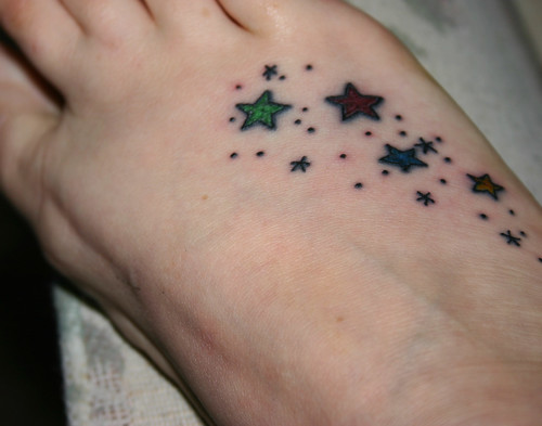 star foot tattoo.my first one!