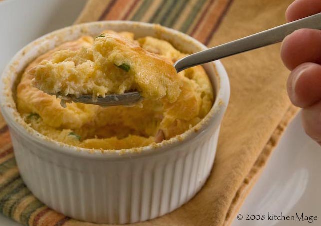 canadian bacon and cheese souffle