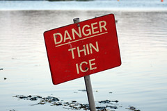 Danger Thin Ice (cc) by k8marieuk via Flickr