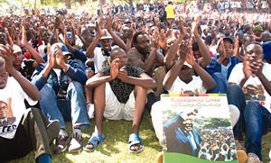 Africa Day rally held by the Zimbabwe African National Union Patriotic Front (ZANU-PF) Youth League in Harare on May 25, 2011. Zimbabwe is a leading country on the African continent. by Pan-African News Wire File Photos