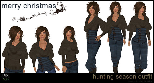 [MG fashion] Hunting Season Outfit (blue) - Group Christmas Gift