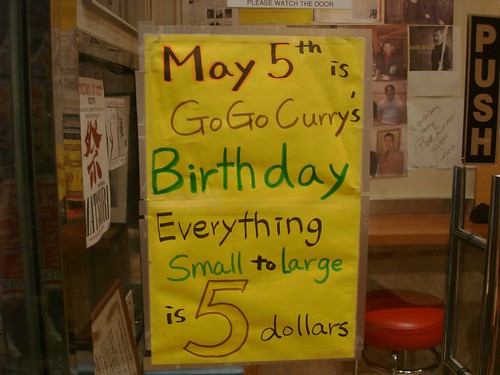 Cinco de Mayo is $5 day at Go Go Curry