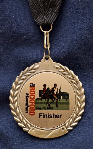 Rockford Marathon finisher medal
