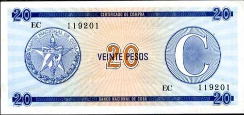 20 Pesos Cuba séria C, 2. vydanie