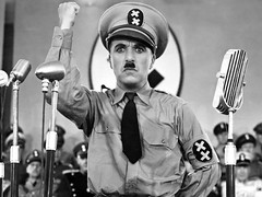 Charlie Chaplin in "The Great Dictator", 1940