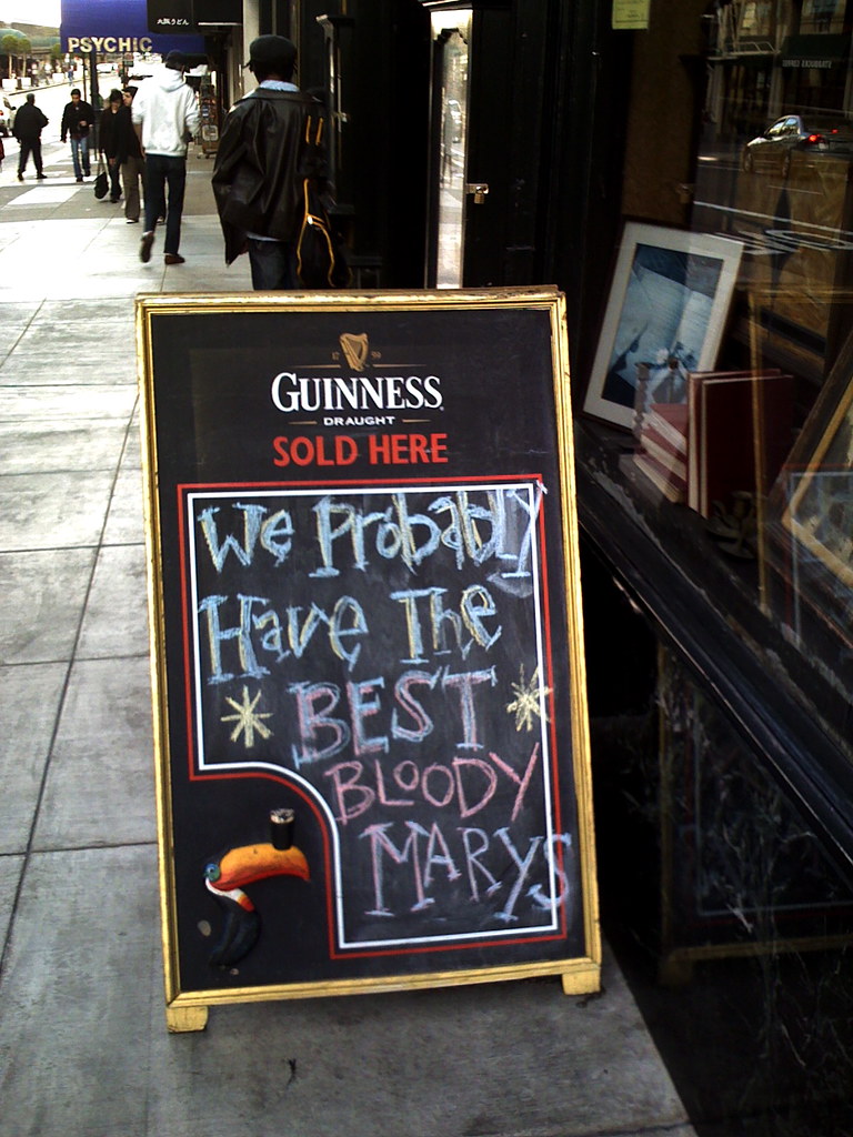 the sign outside of Irish House