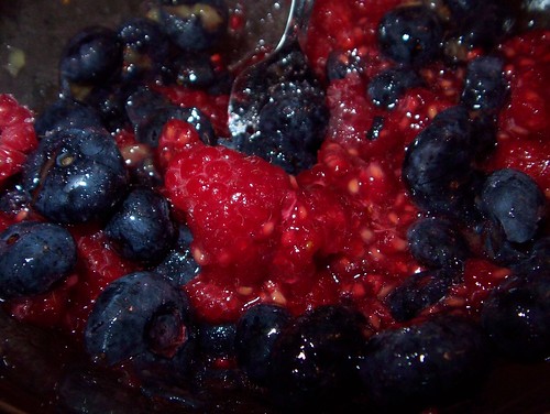 mashed berries