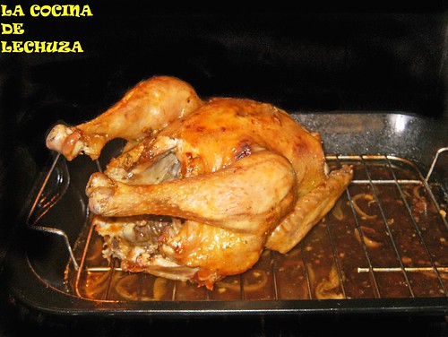 Pollo al horno-horno
