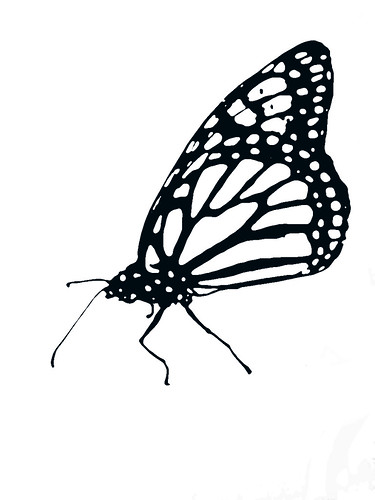Plantilla o dibujo de mariposa para recortar | Tarjetas, calendarios y