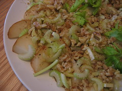 pear, celery & walnut salad