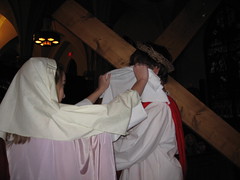 Veronica wipes the face of Jesus by lisaamulvey