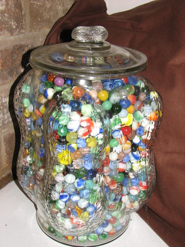 Marbles In Jar. I keep my marbles in a jar.