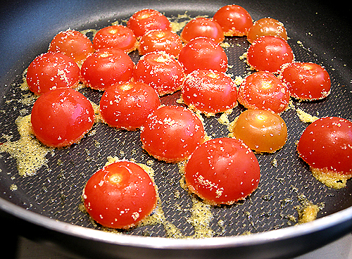 水煮蛋,烤蘆筍 Pancetta 和煎櫻桃番茄 Couscous-080307