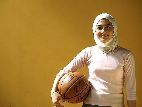 Muslimah at the Basketball Court