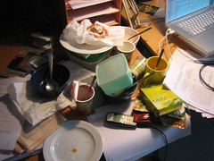 A detail of my cluttered Desk
