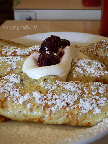 Black Cherry and Sour Cream Crepes