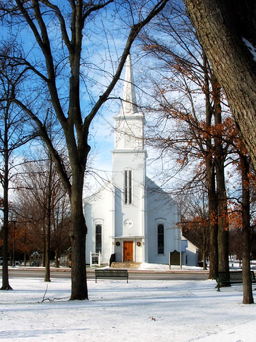 congregational church in winter copy