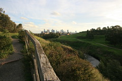 Melbourne city view from Capital City Trail