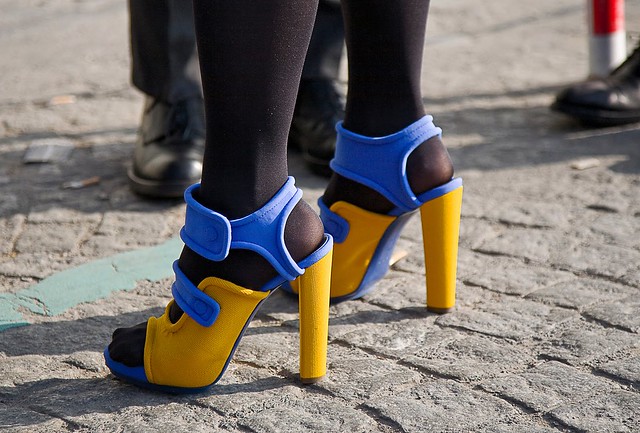balenciaga blue and yellow shoes