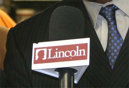Lincoln Financial Sports Microphone Flag