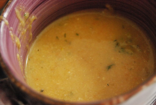 Cream of veggie soup with cheese