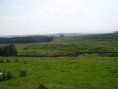 view from housesteads fort back towards the road (flickr)