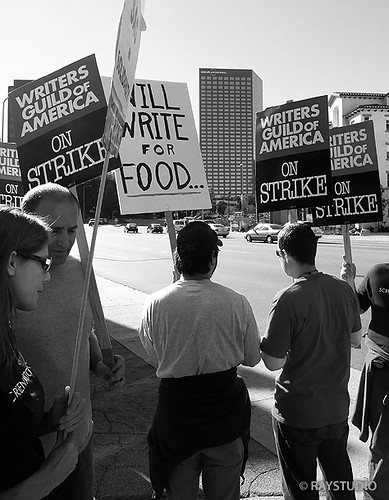 Writers Strike on Street