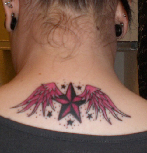 Stars with Wings Tattoo